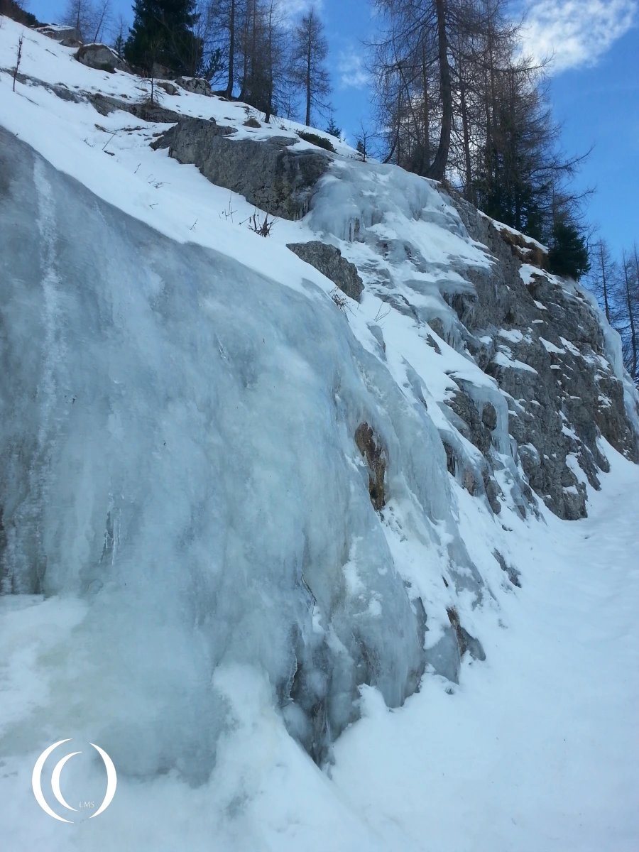 Iced up wall makes a beautifull sculpture on the Obersalzberg