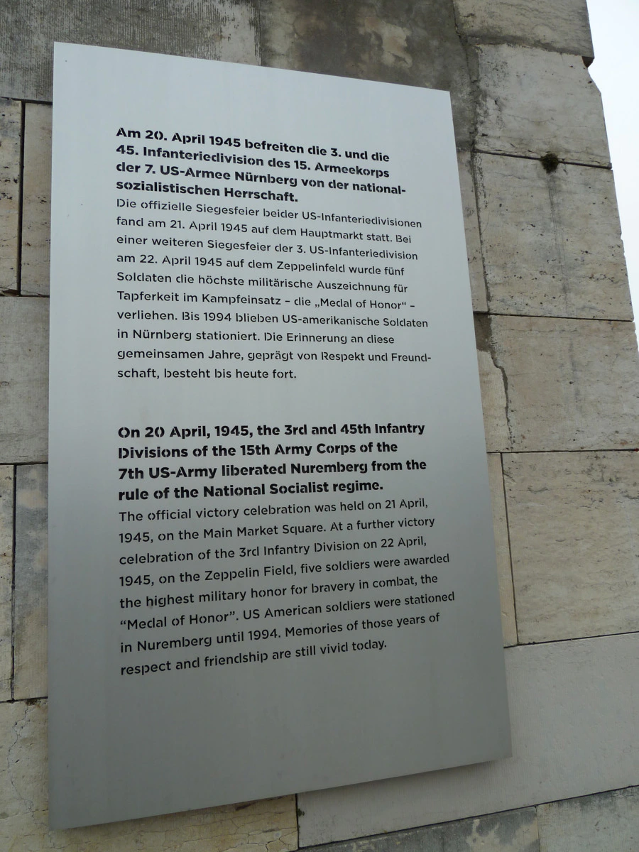 Sign about the 7th U.S. Army 1945