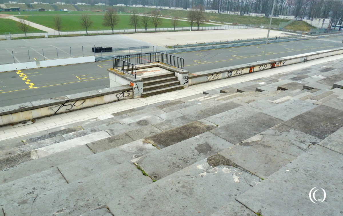 The speaker's platform of the Zeppelin Grandstand