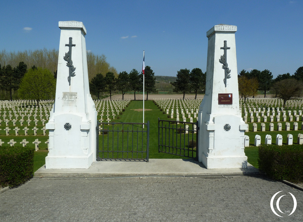 A World War One French Military Cemetery near Ambleny - France