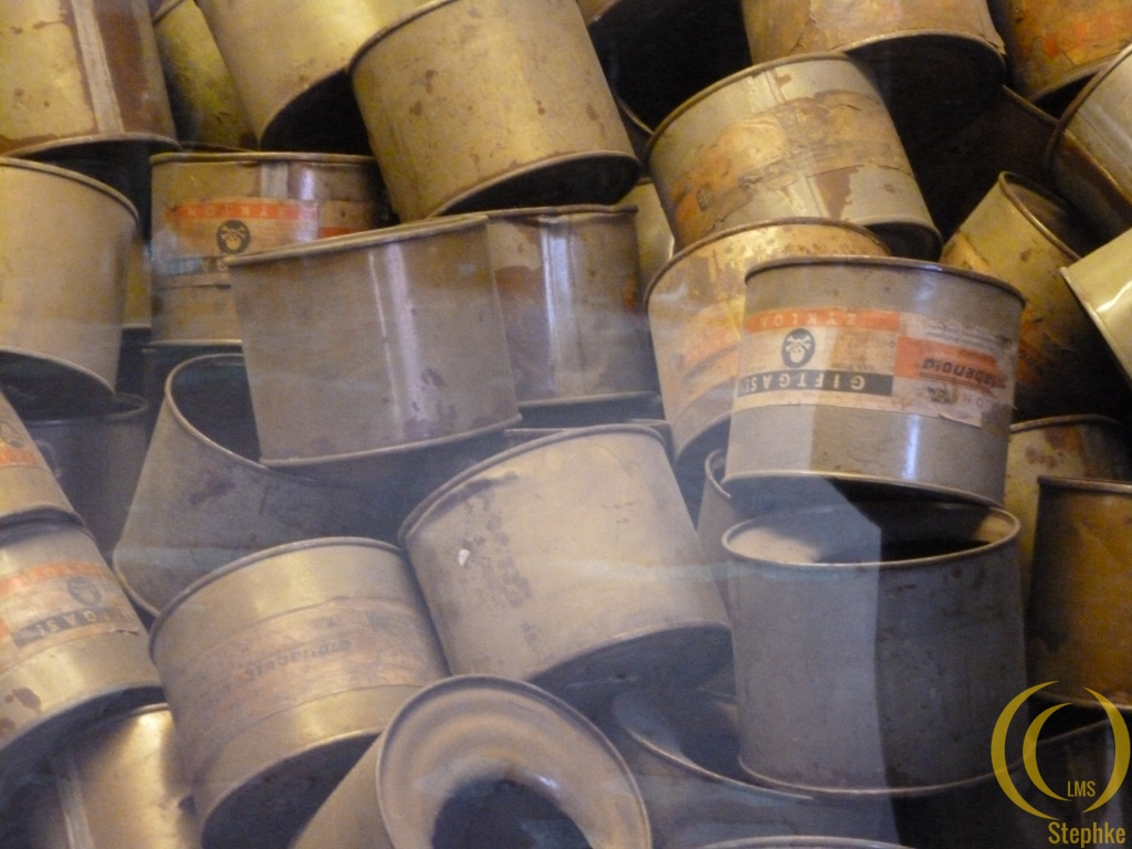 Empty cans of Zyclon-B