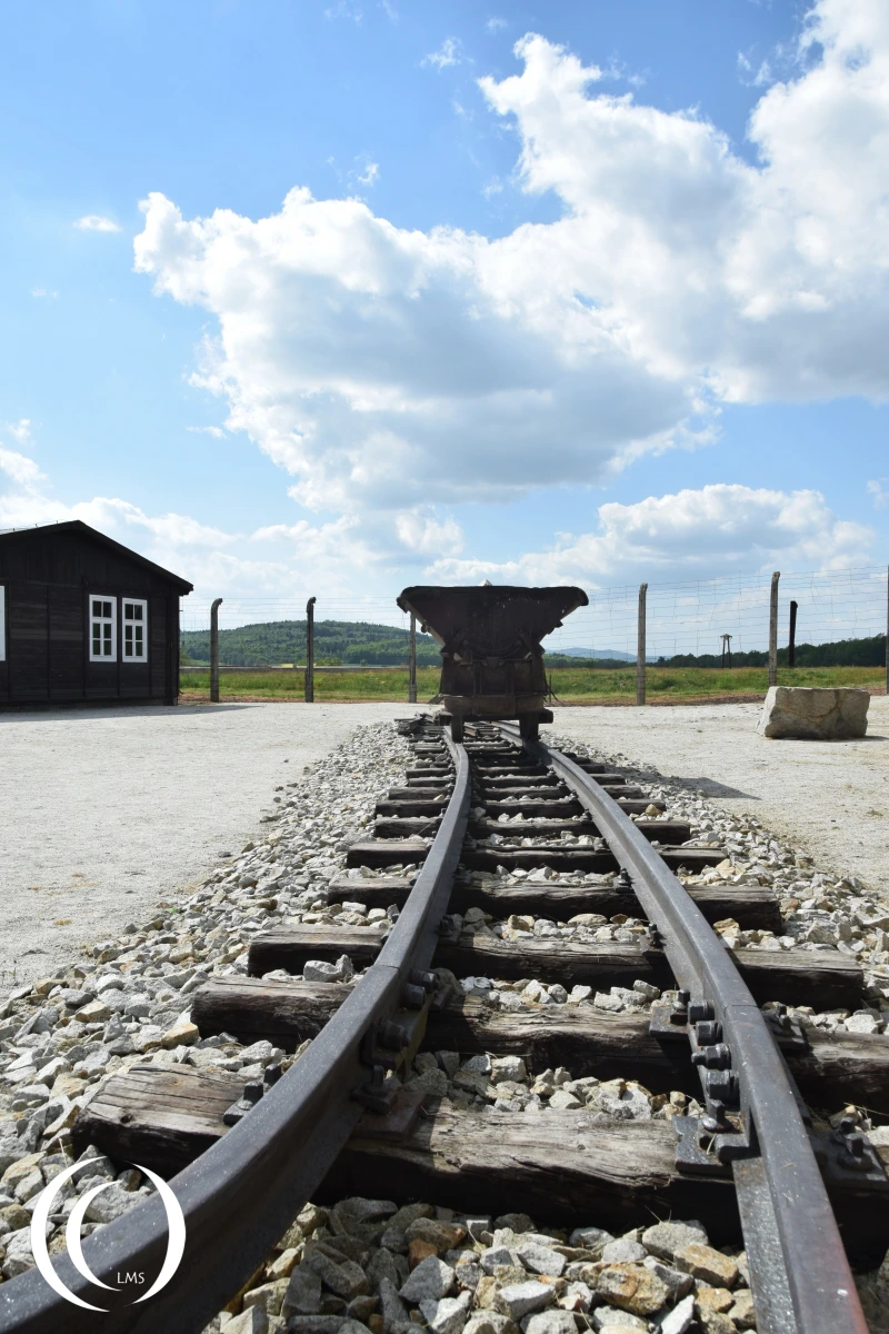 Tracks and cart for stone works at the quarry
