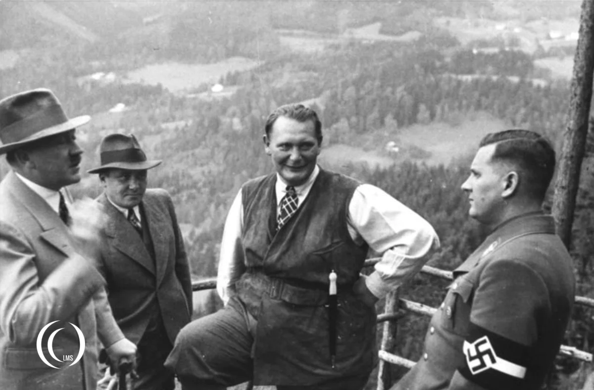 Hitler, Bormann and Goering on the Mooslahnerkopf
