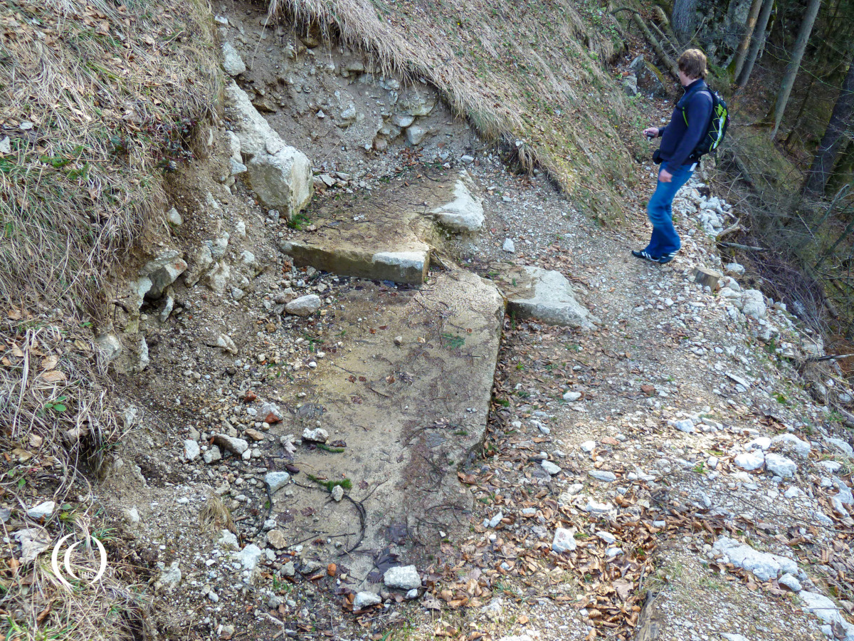 Hitler's tea house foundations in 2012 on the Mooslahnerkopf Berchtesgaden