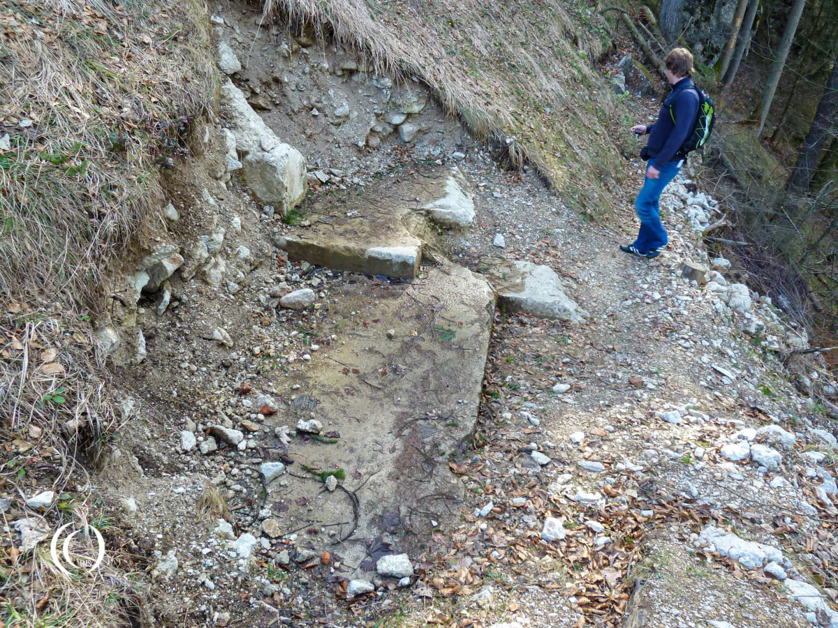 Hitler's tea house foundations in 2012 on the Mooslahnerkopf Berchtesgaden