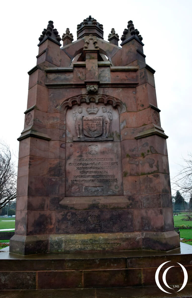 War memorial Dalkeith with inscription