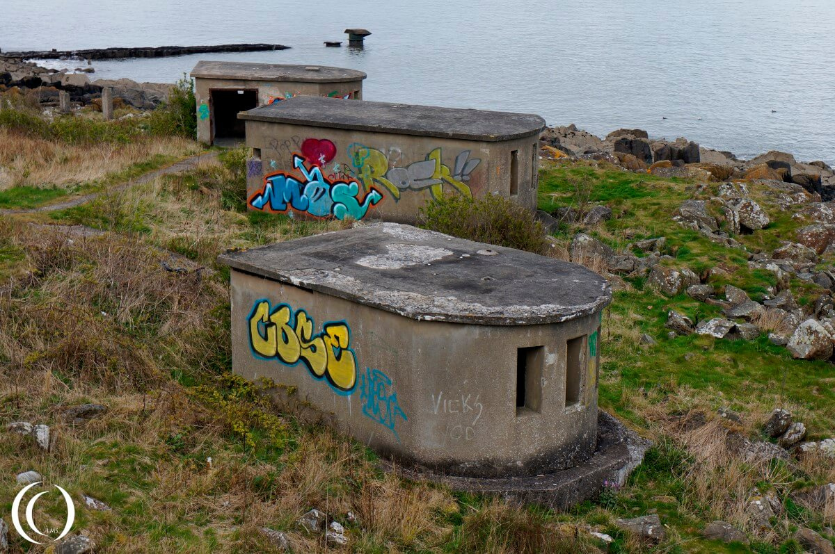 Buildings at the North end of Cramond Island