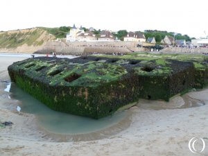 Arromanches-les-Bains and the Mulberry Harbour Normandy France.