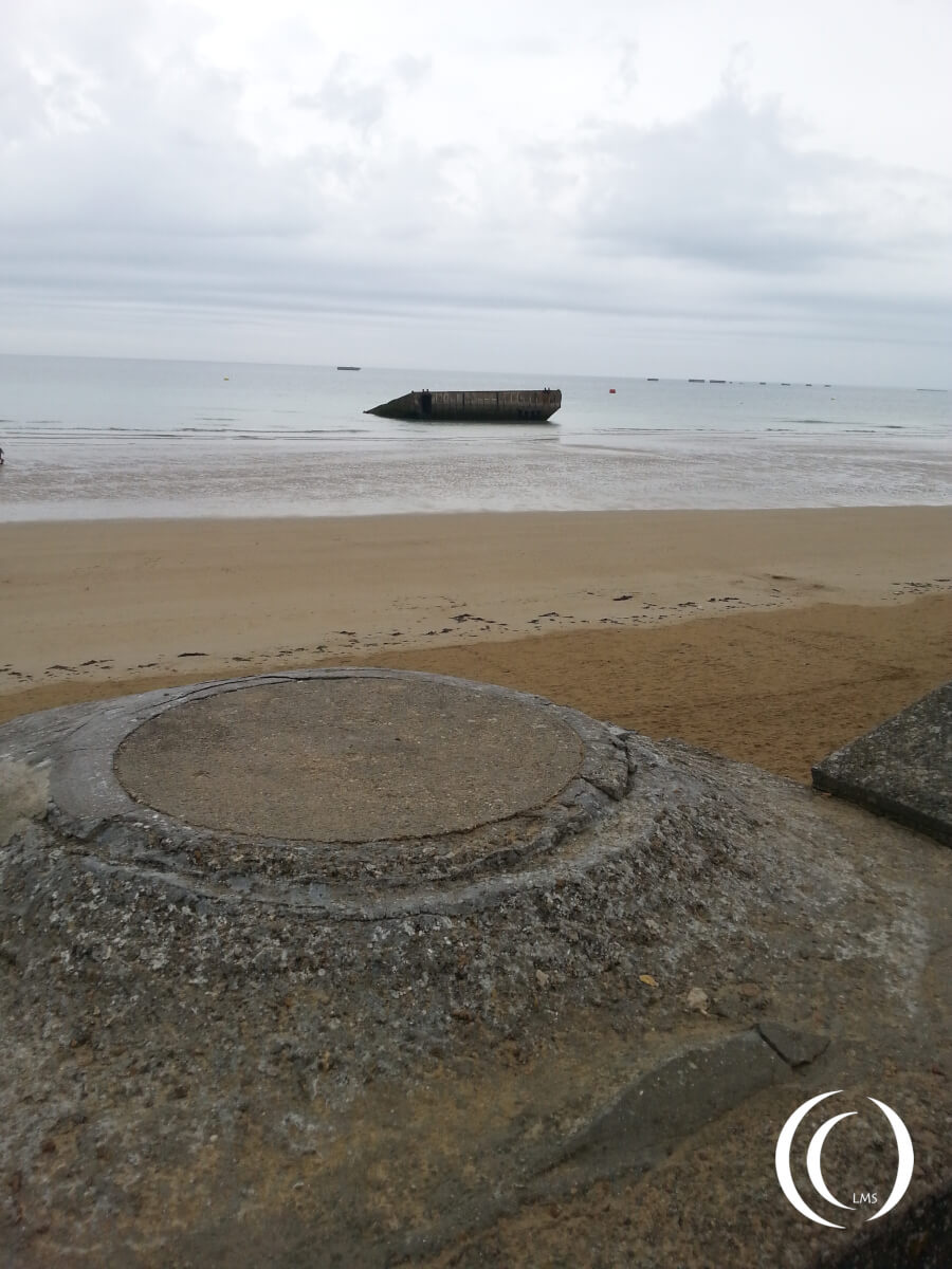 Tobruk at Arromanche, Pontoon and Phoenix Caissons in the back