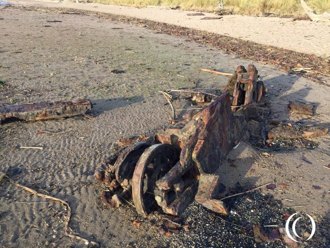 Matilda tank at Hedderwick sand - East Lothian Scotland