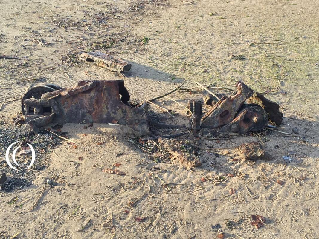Matilda tank at Hedderwick sand - East Lothian Scotland