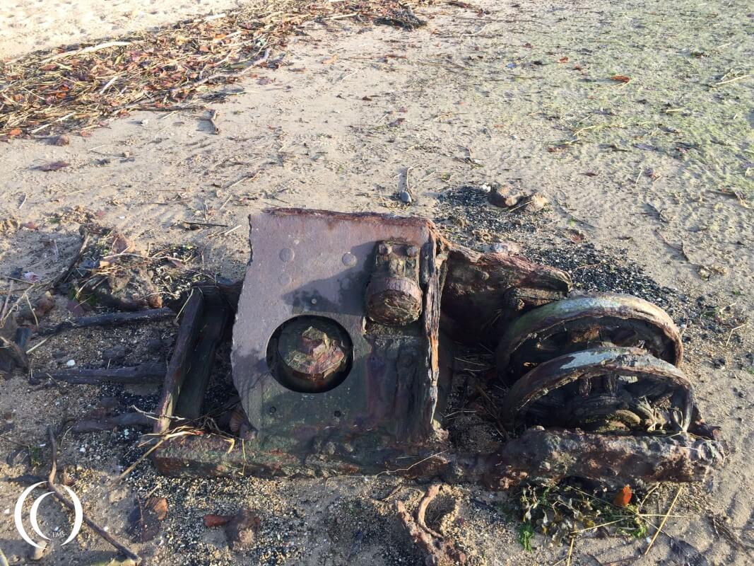 Matilda tank at Hedderwick sand - East Lothian Scotland