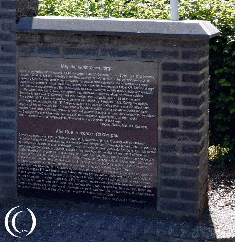 Monument for Easy Company - Jack's Forrest - Foy