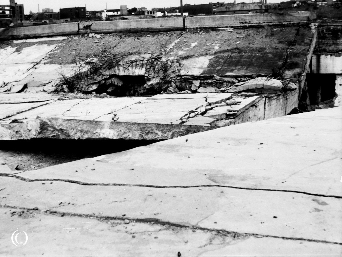 Roof Damage Schnellbootbunker A IJmuiden