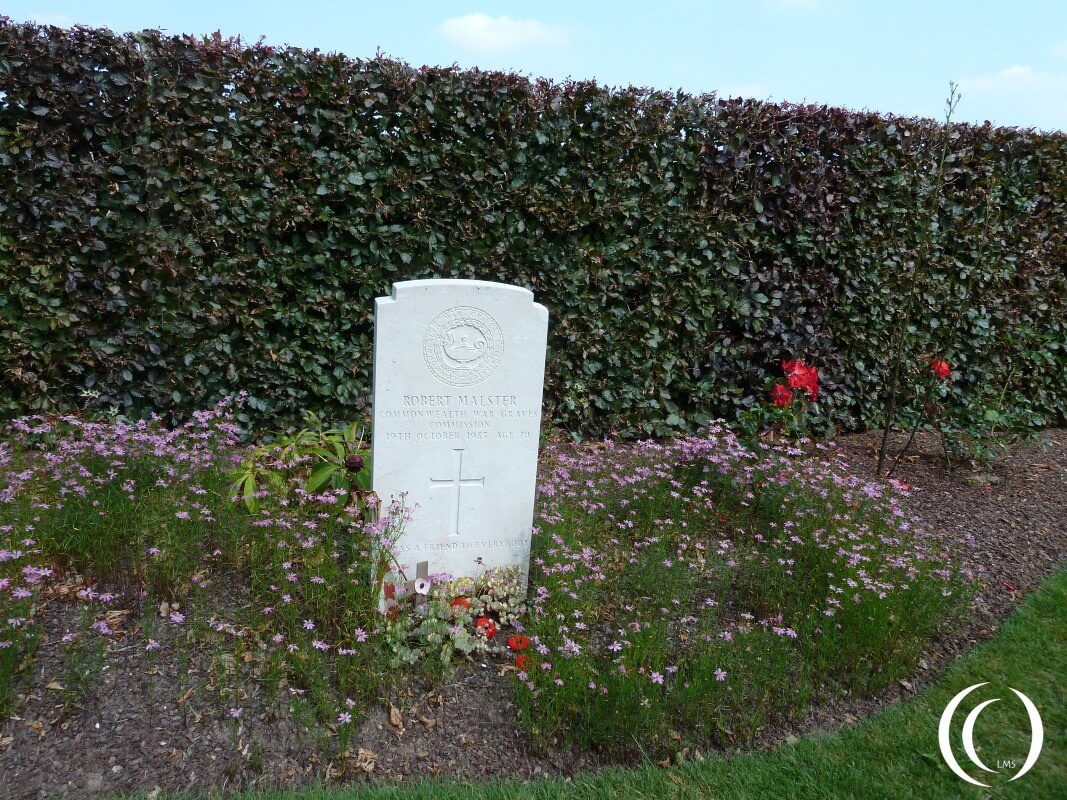 A special place on the Cemetery - Robert Malster of the CWC commission, he took care of the Cemetery for many years.