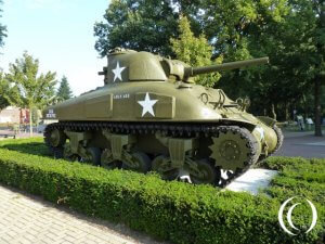 Featured M4 Sherman Blast damage Valkenburg