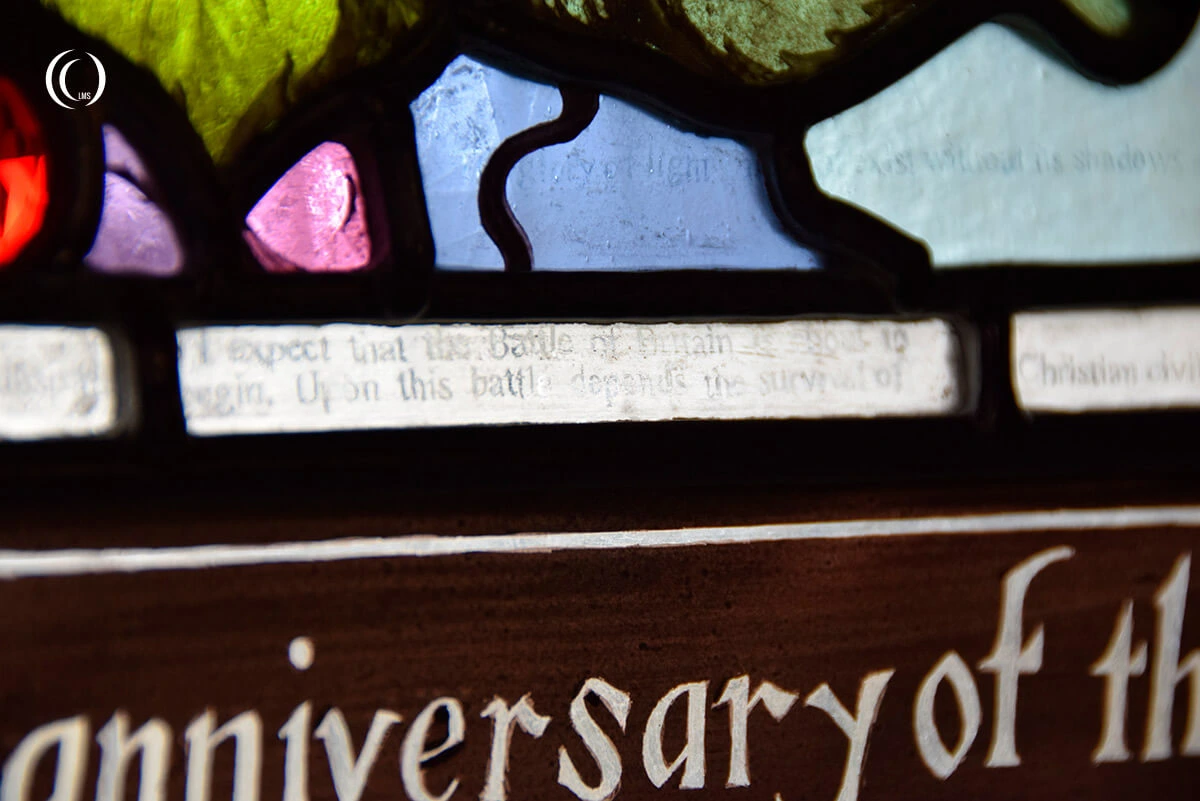 The churchill window finest hour speech Bladon
