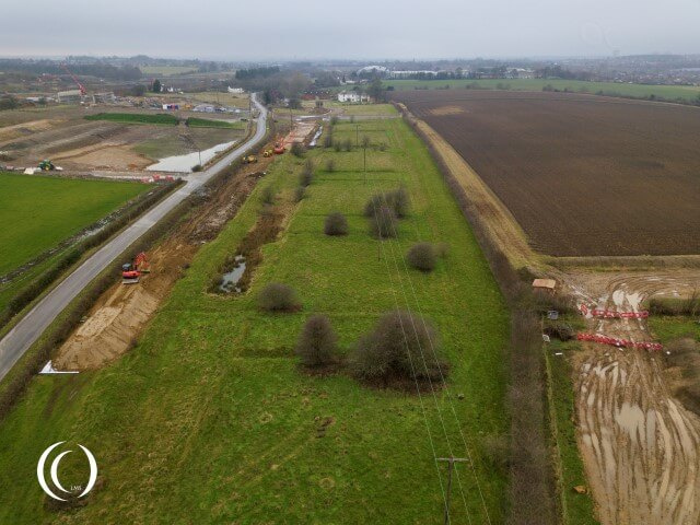 Birds eye view - Magazine storage and railway sidings National Filling Factory No. 1 - Barnbow, Leeds Birds eye view - Magazine storage and railway sidings National Filling Factory No. 1 - Barnbow, Leeds