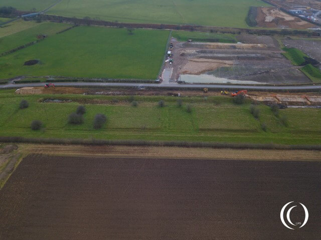 Birds eye view - Magazine storage and railway sidings National Filling Factory No. 1 - Barnbow, Leeds Birds eye view - Magazine storage and railway sidings National Filling Factory No. 1 - Barnbow, Leeds