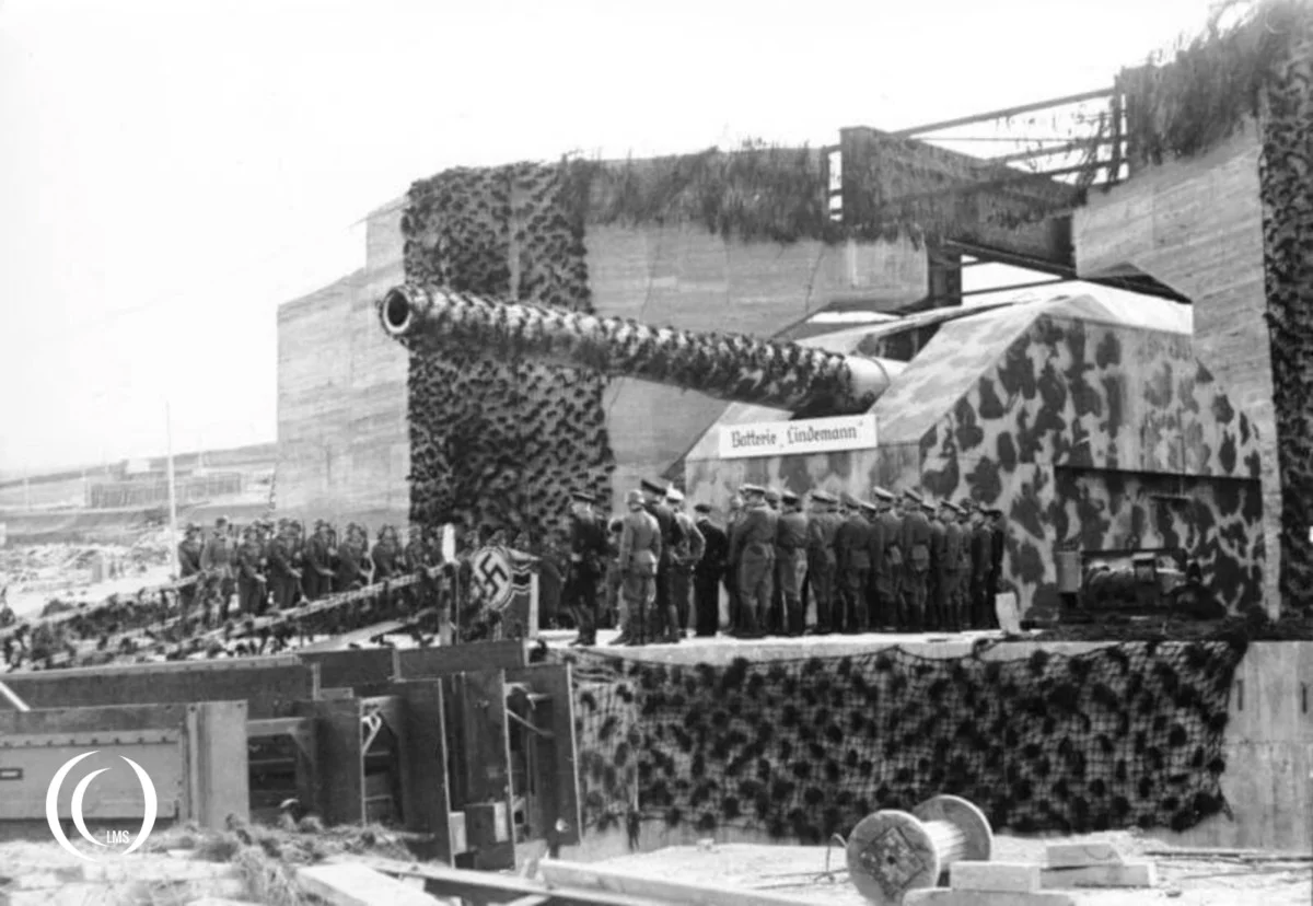 Inauguration of Battery Lindemann at the Atlantic Wall in 1942