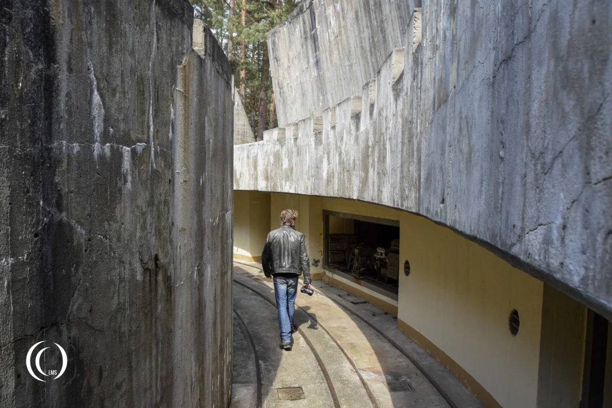 Ammunition corridor of gun emplacement B2 of Battery Schleswig-Holstein in Hel, Poland