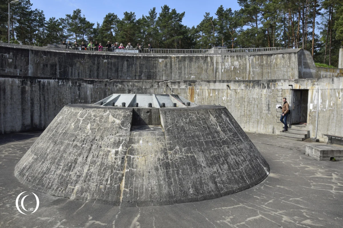 Inside gun emplacement B2 of Battery Schleswig-Holstein in Hel, Poland