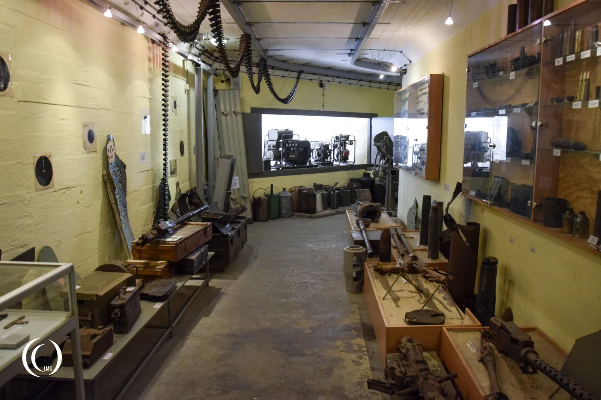 Interior of Muzeum Obrony Wybrzeża at gun emplacement B2 of Battery Schleswig-Holstein in Hel, Poland