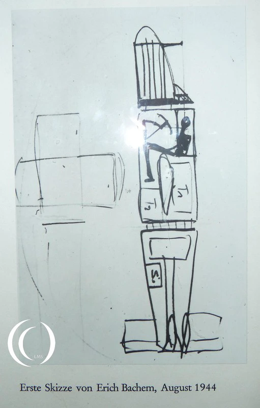 Fist sketch on the Bachem Ba 349 from its creator Erich Bachem - photo 2012