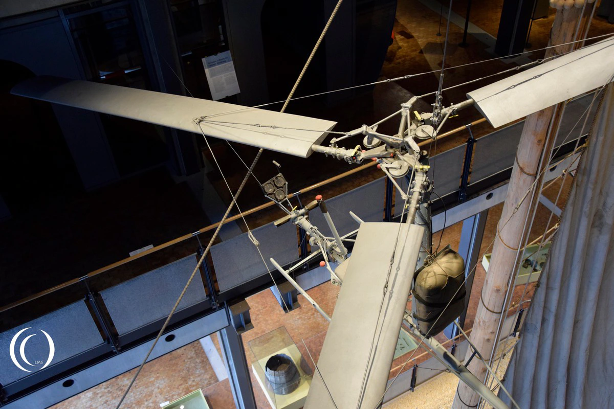 Detail of the rotor blades of the Focke-Achgelis Fa 330 Bachstelze