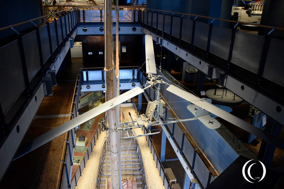 Focke-Achgelis Fa 330 Bachstelze hanging from the ceiling of Technik Museum Berlin