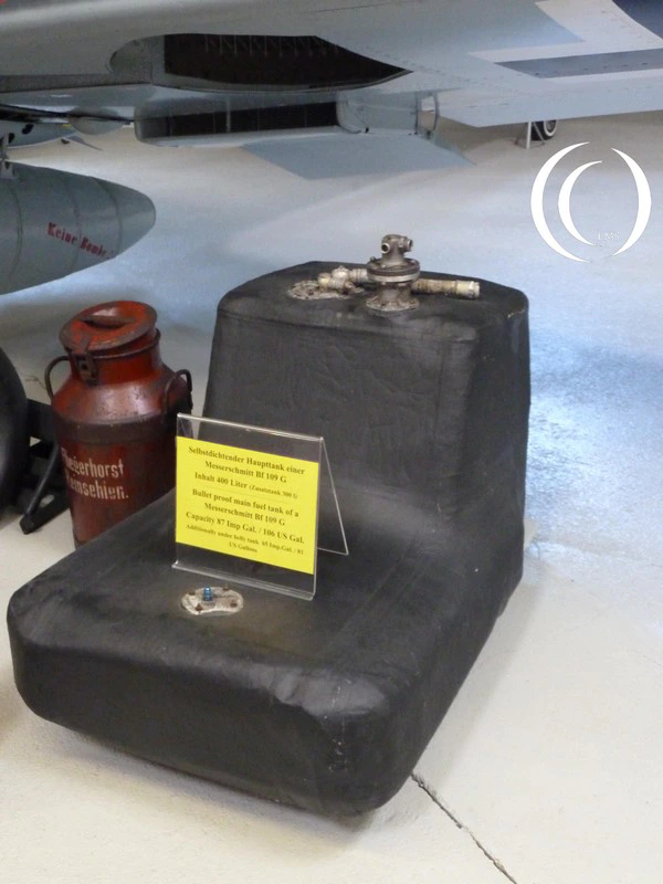 Self-sealing fuel tank of a Messerschmitt Bf 109 G