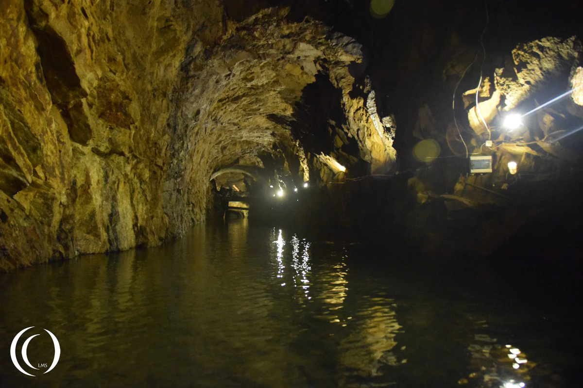Project Riese - View of a flooded tunnel inside Wlodarz, Wolfsberg