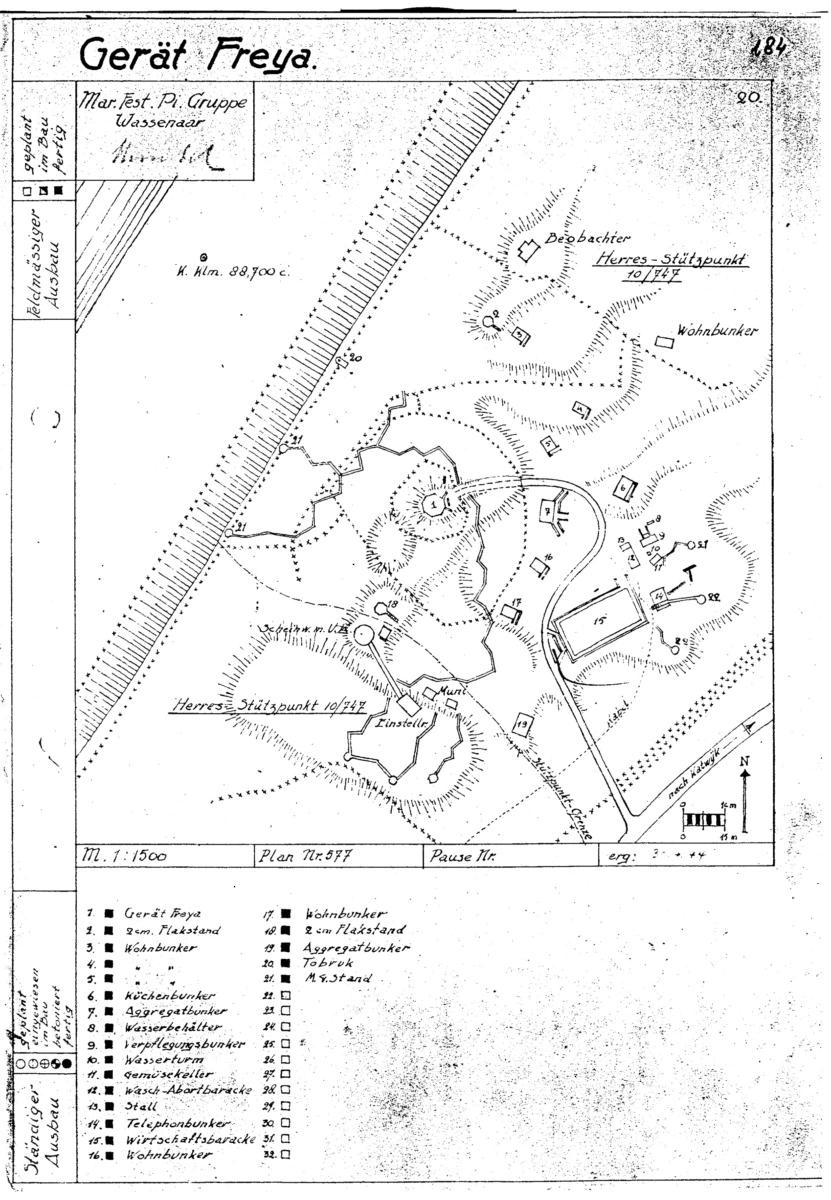 Baufortschrittskarte Gerät Freya Herres Stützpunkt 10/747