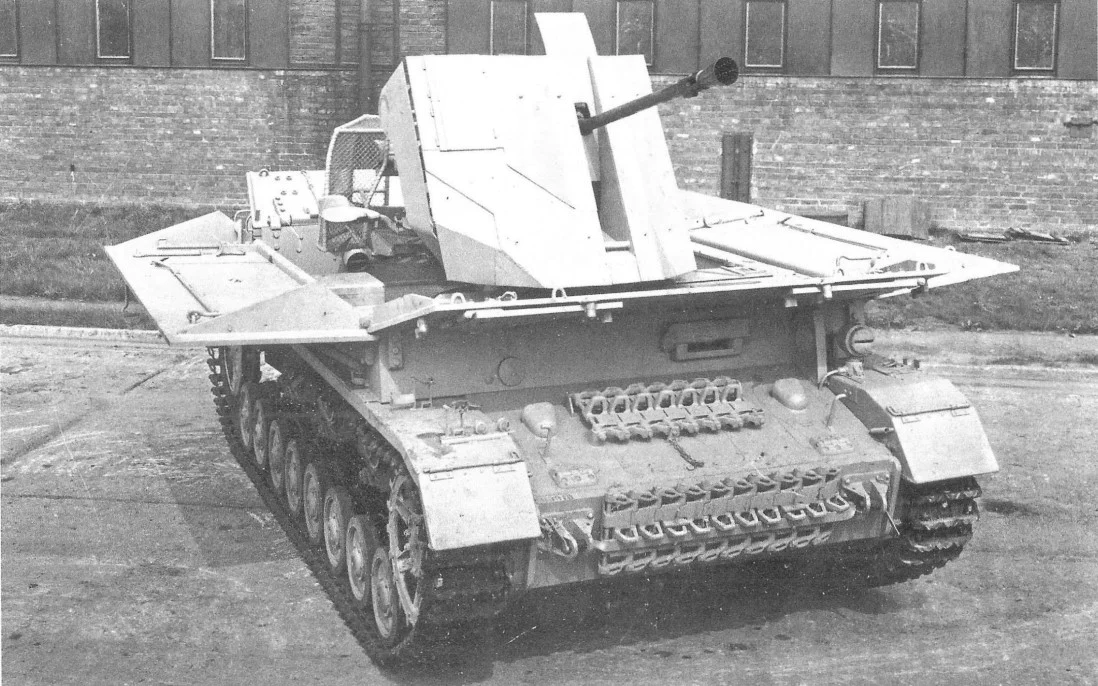 Flakpanzer IV Möbelwagen with sides down - Courtsey War Thunder
