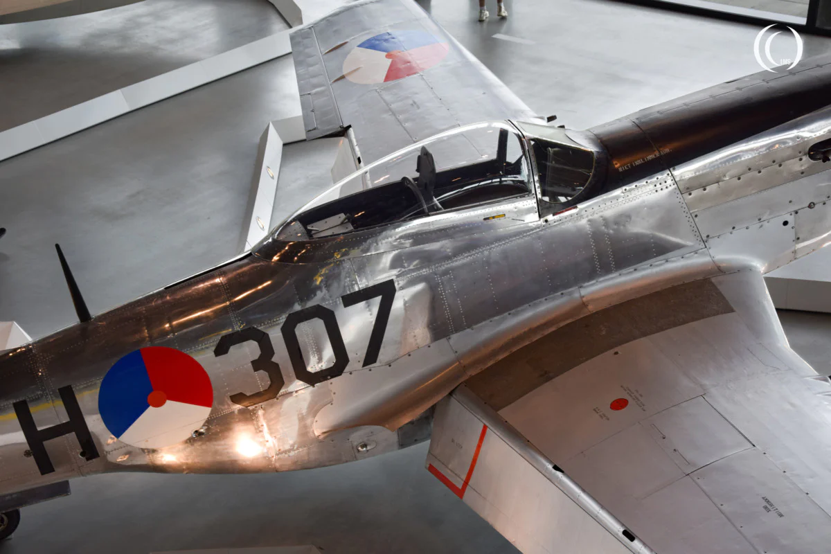 North American P-51K Mustang above