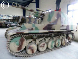 Wespe – German 10.5 cm leFH 18 Light Field Houwitser based on Panzerkampfwagen II