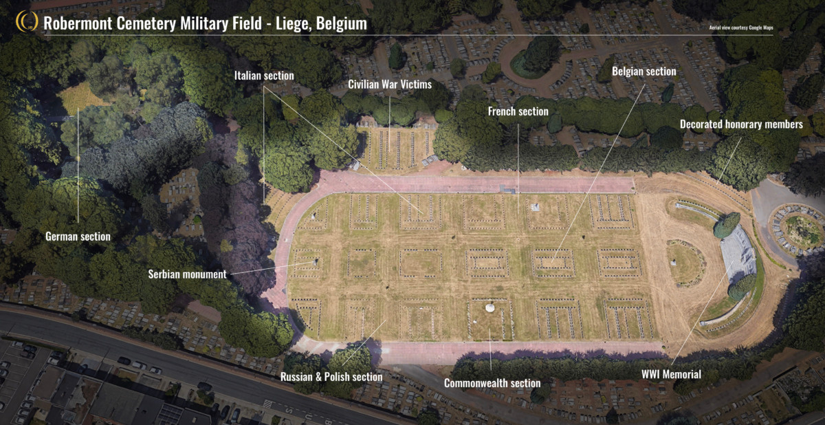 Robermont Cemetery Military Field map