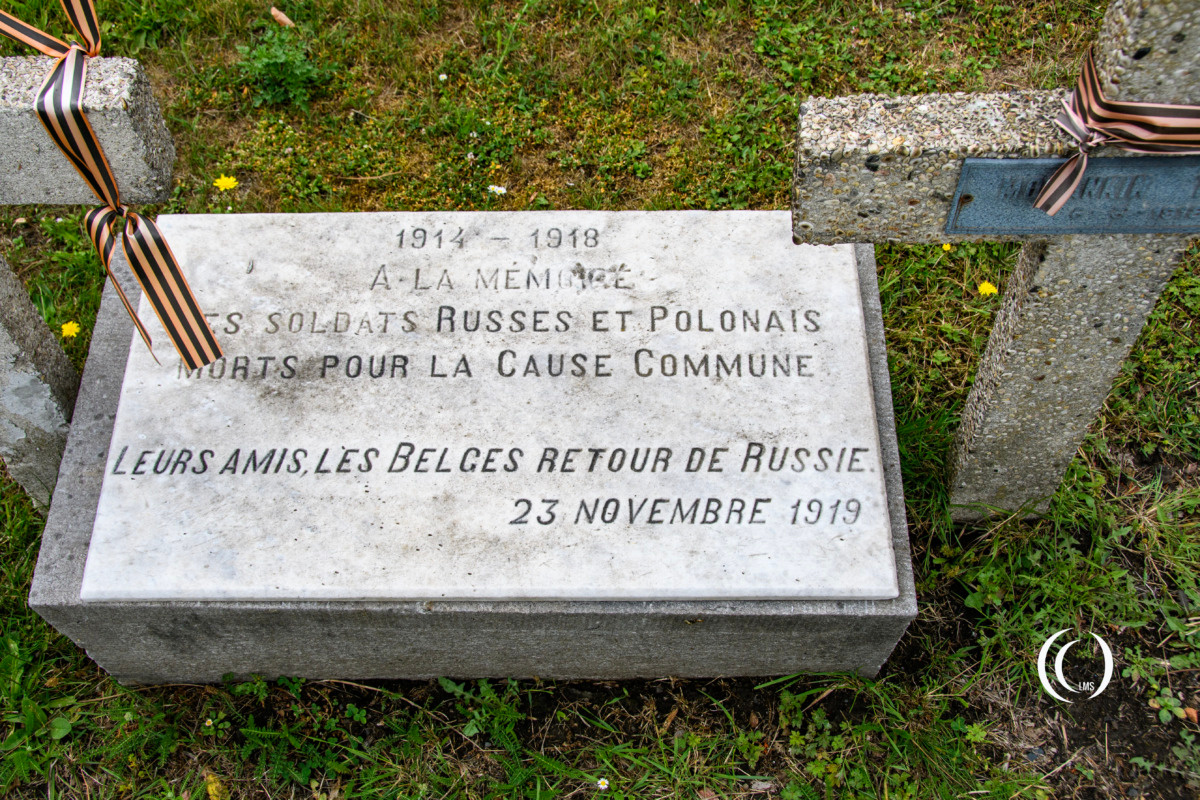 Russian memorial plaque Robermont cemetery