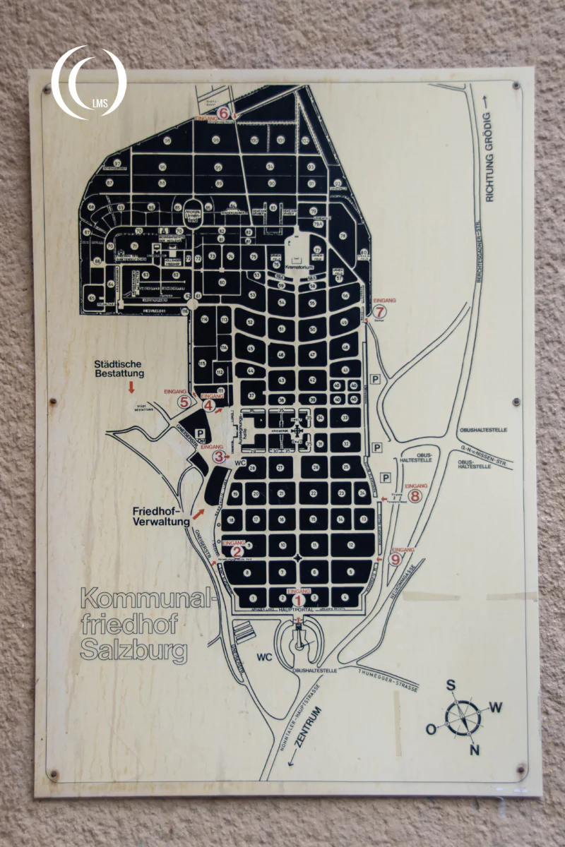 Schematic plan of the Kommunalfriedhof Salzburg
