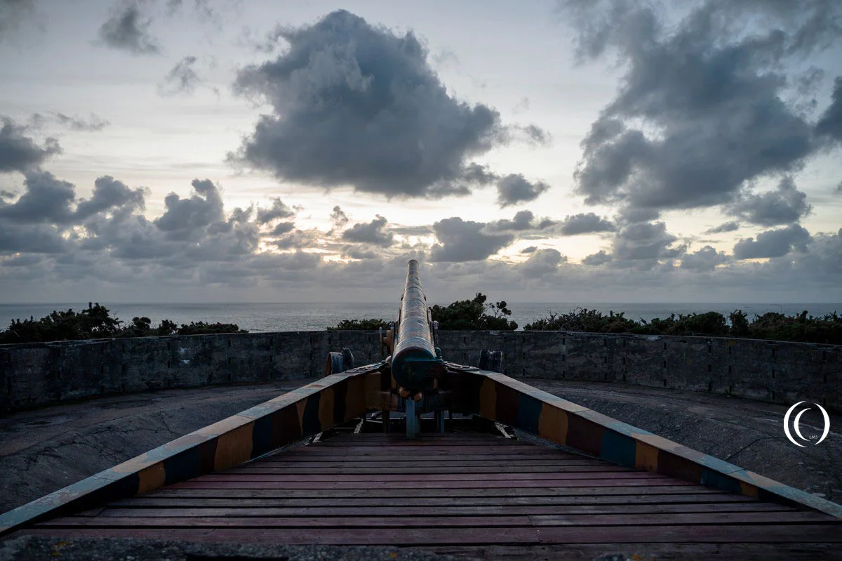 Coastal Batterie Moltke - Gun Emplacement no. 4 with its 15,5 cm K418 (f) gun- Jersey United Kingdom