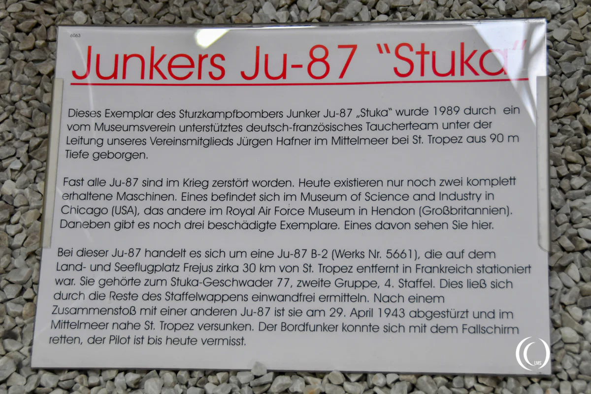 German Junkers Ju 87 Stuka information sign