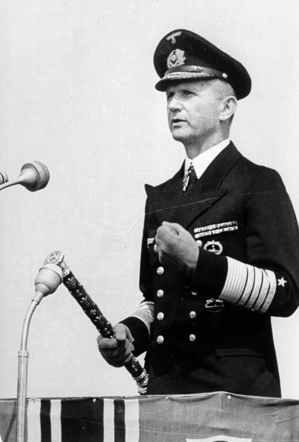 Karl Doenitz Informs the World of Adolf Hitlers death, 1945