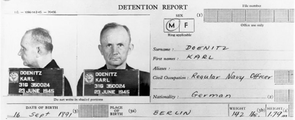 Karl Dönitz detention report 23 June 1945