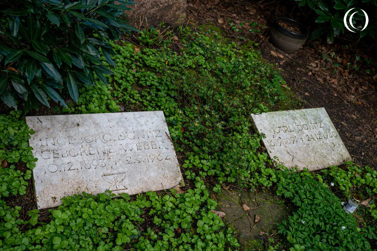 The Grave of Grand Admiral Karl Dönitz and his wife Ingeborg Dönitz - Friedhof Aumühle, Germany