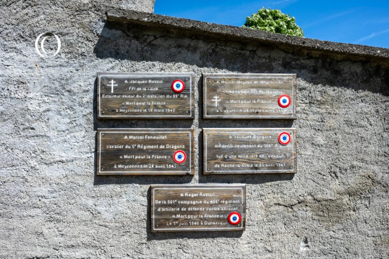 Plaques WW2 Meyronnes
