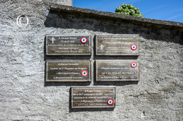 Plaques WW2 Meyronnes