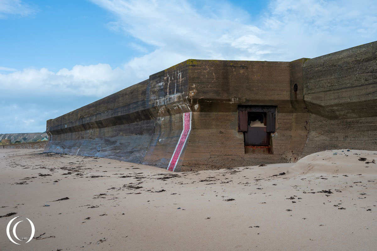 WaKofest type 631 for a 4,7 Festung PaK K 36(t) integrated in the Anti-tank wall - Widerstandsnest La Crabiere - Jersey, United Kingdom