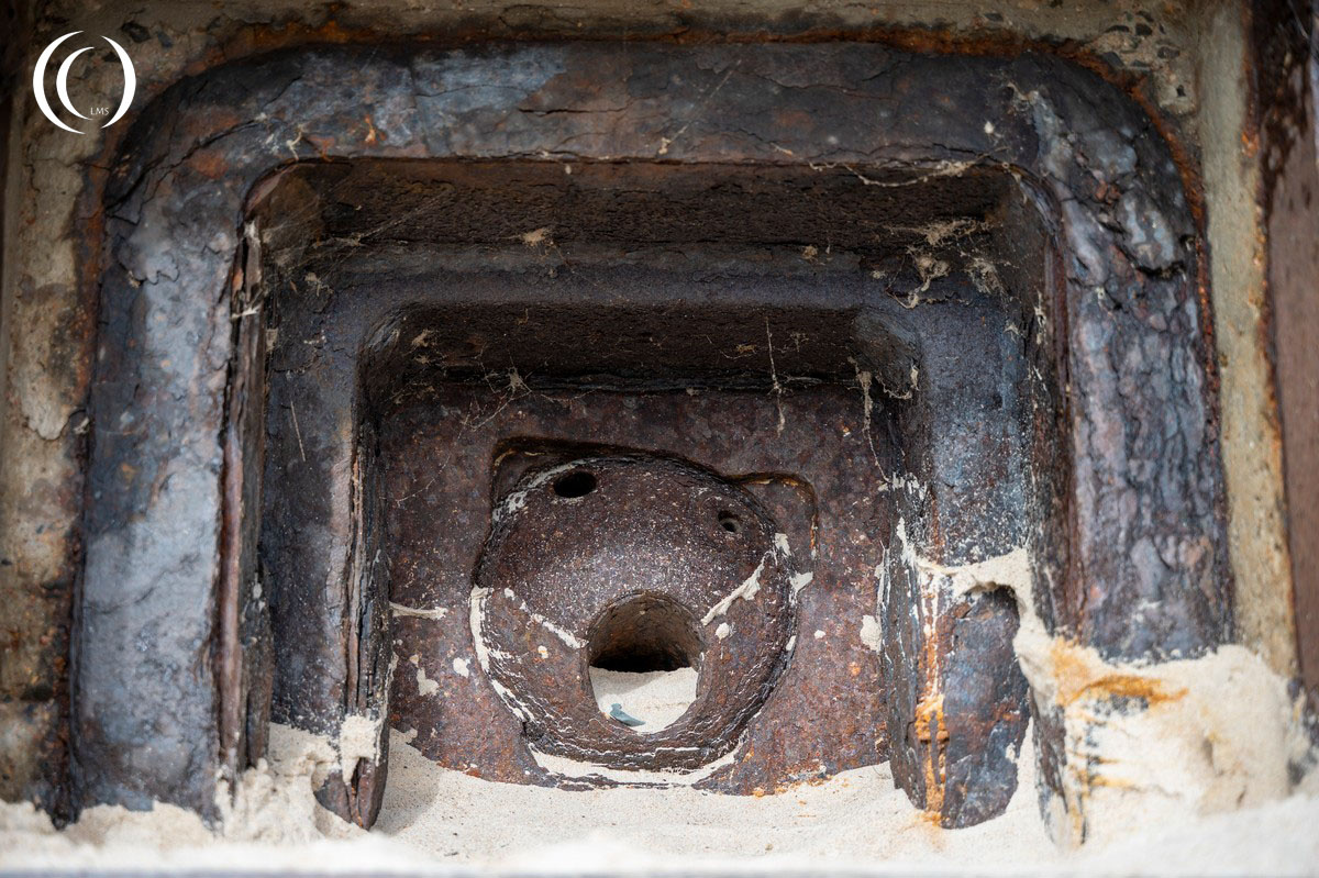 WaKofest type 631 for a 4,7 Festung PaK K 36(t) integrated in the Anti-tank wall - Widerstandsnest La Crabiere - Jersey, United Kingdom