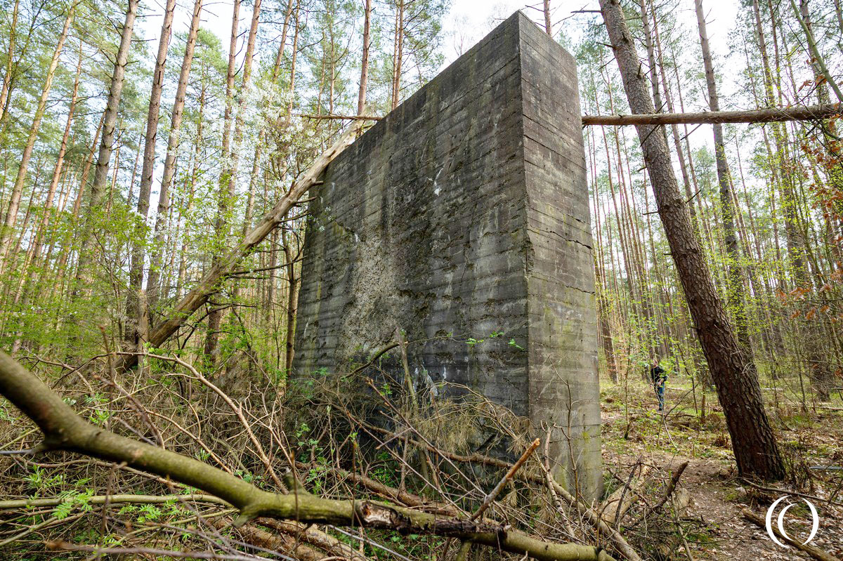 Hardly any damage on the other test wall at the Luftwaffe Testing grounds near Rechlin