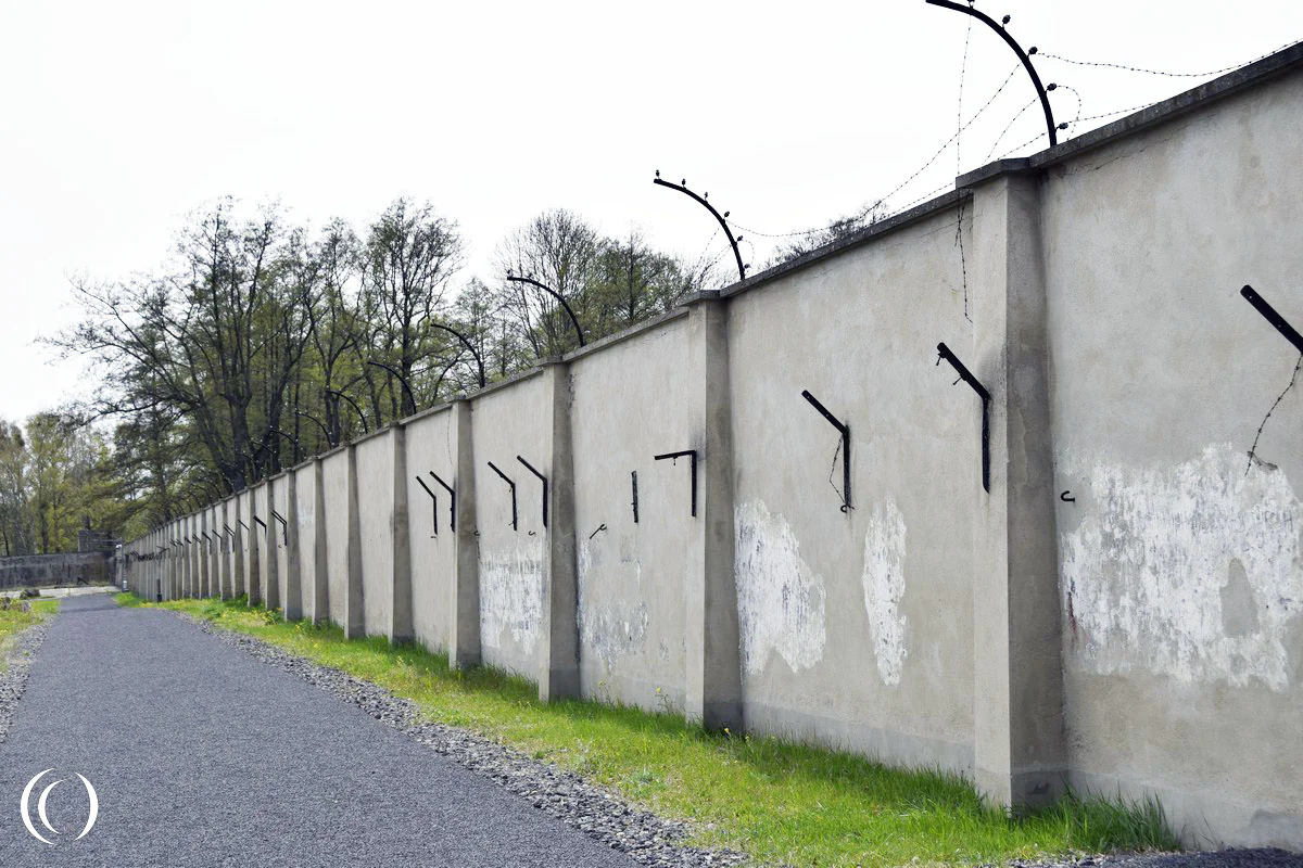 Wall around the former field of barracks - Ravensbrück concentration camp